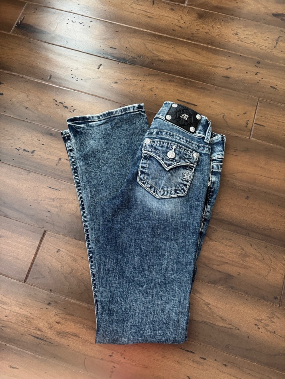 Miss Me Blue bootcut with Embellished Back Pocket